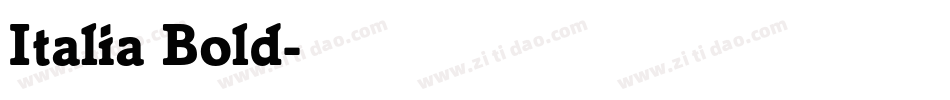 Italia Bold字体转换